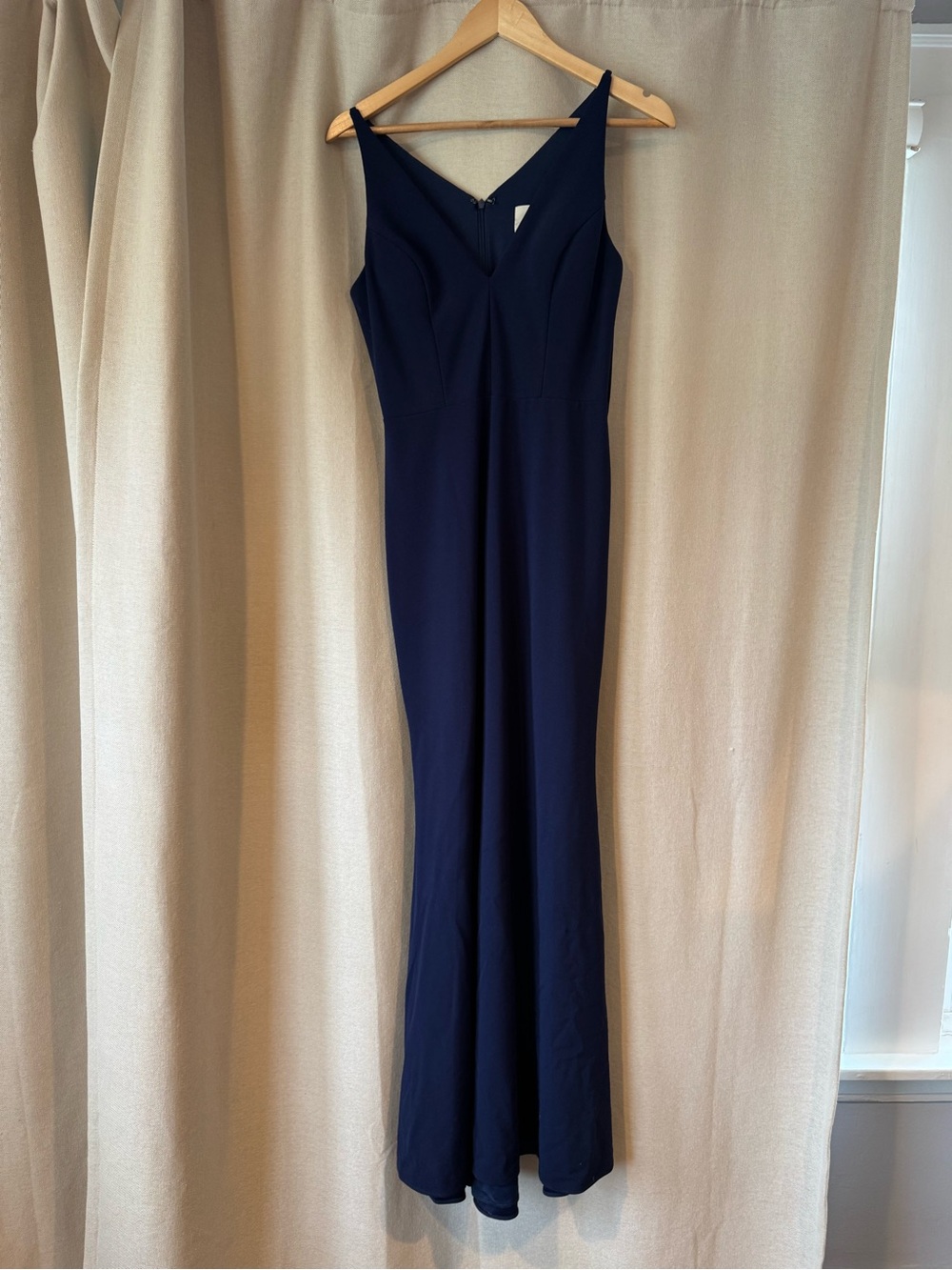 BHLDN Navy V-Neck Sleeveless Dress